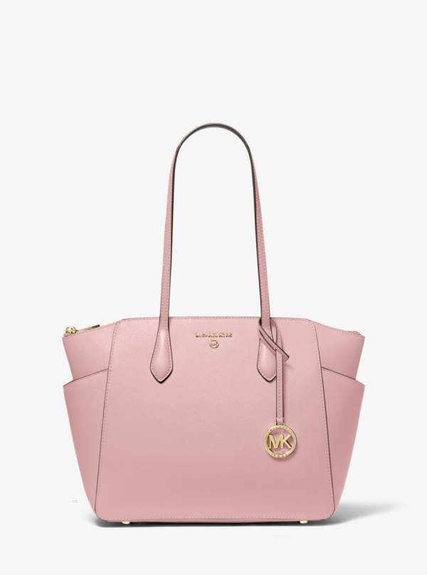 Damske Prenosná Taška Michael Kors Marilyn Medium Saffiano Leather Ruzove - Kabelky Michael Kors Levně | SIVBF-9386